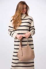 Pure Luxuries Eco Collection Bags: 'Colette' Natural Taupe Leather Handbag