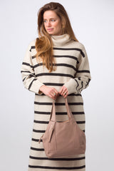 Pure Luxuries Eco Collection Bags: 'Colette' Powder Pink Leather Handbag