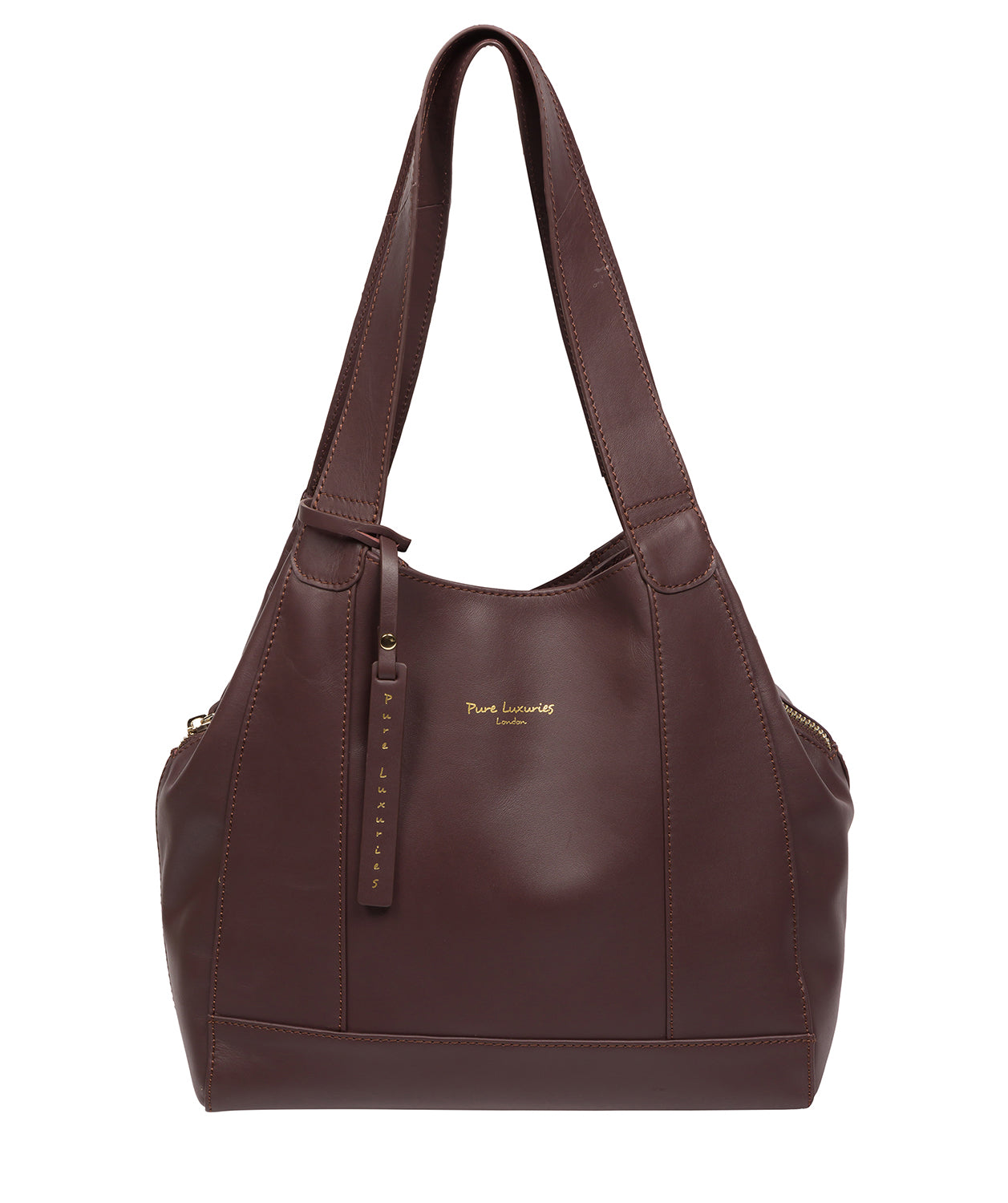 Pure Luxuries Eco Collection Bags: 'Colette' Sangria Leather Handbag