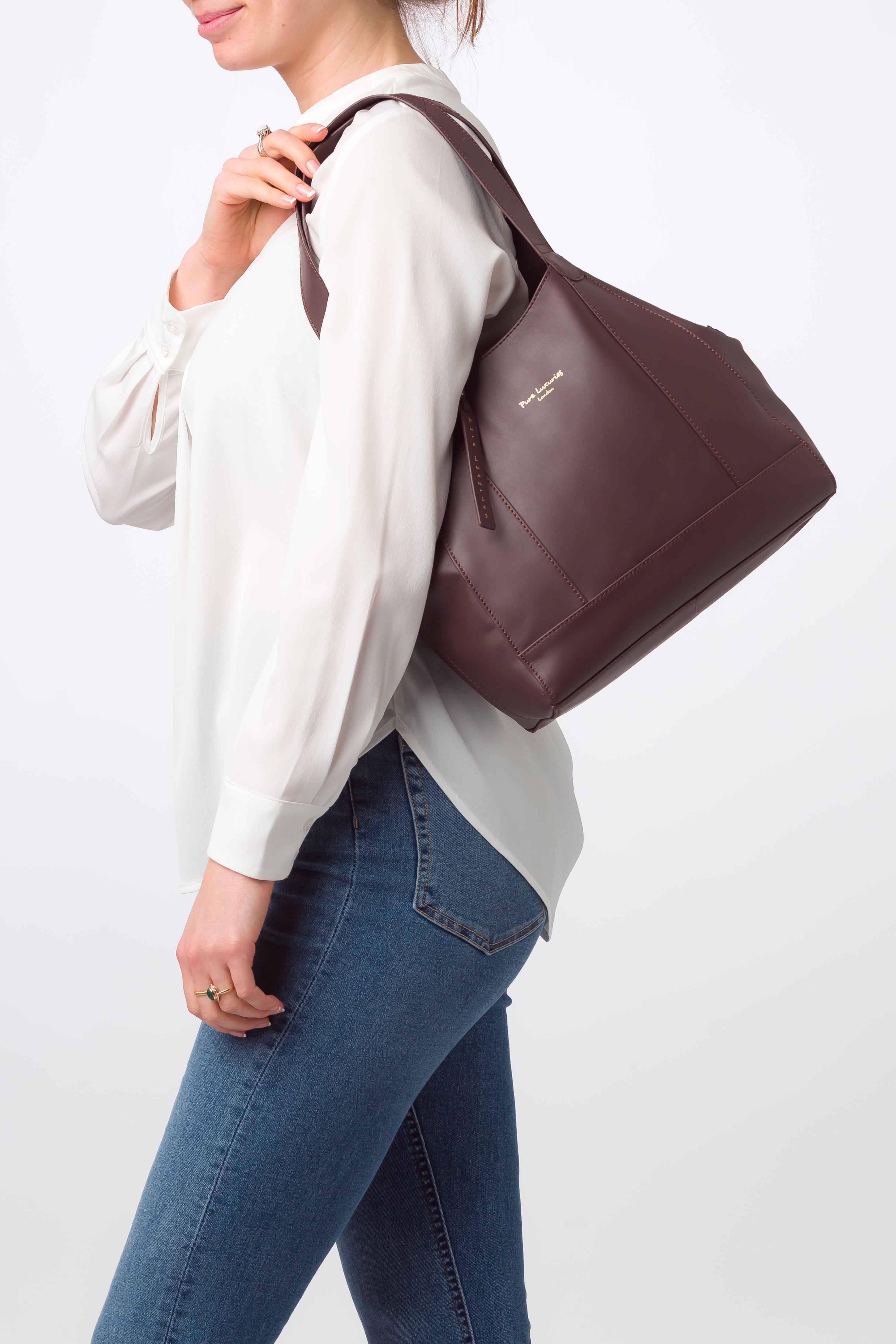 Pure Luxuries Eco Collection Bags: 'Colette' Sangria Leather Handbag