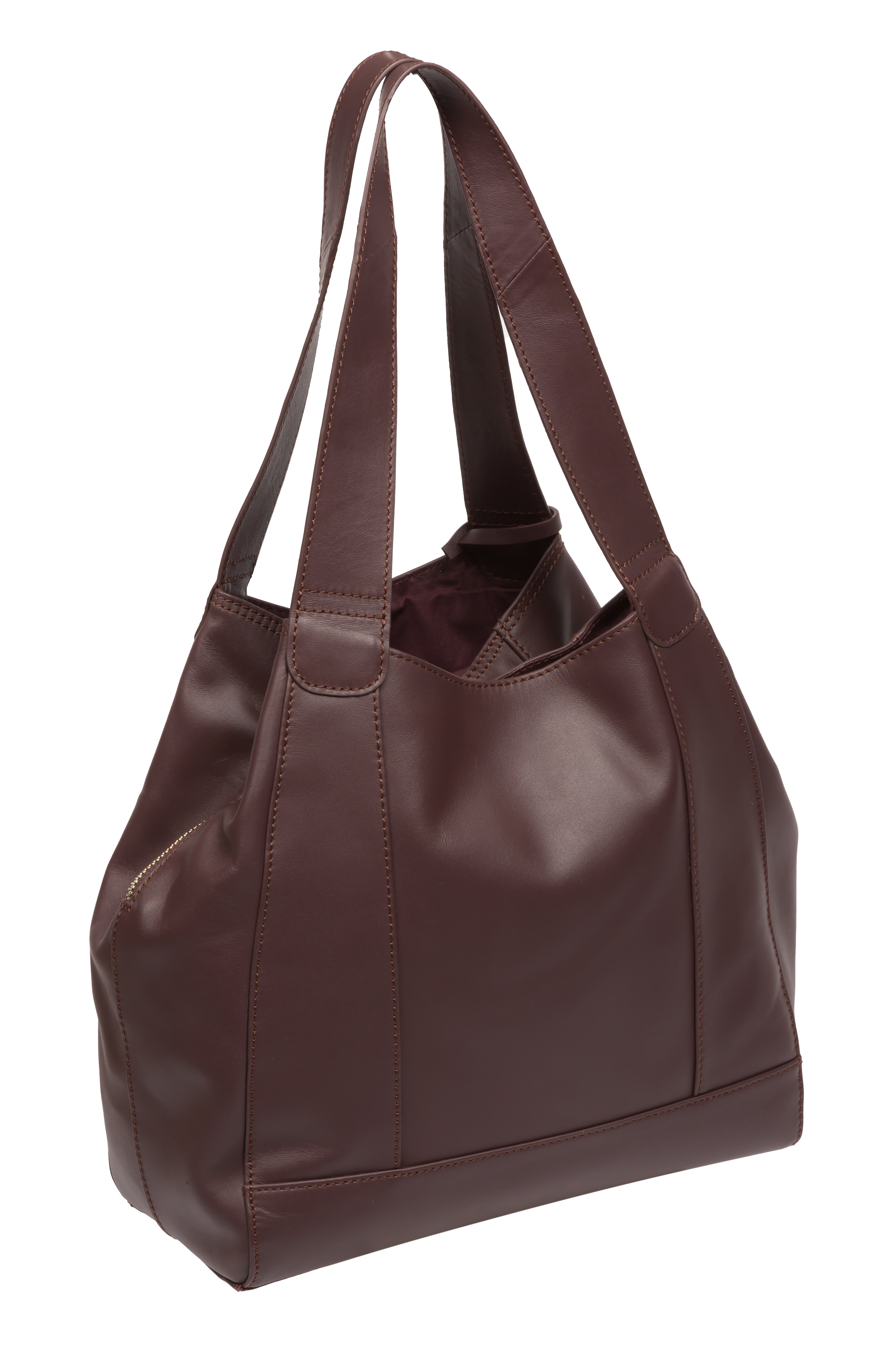 Pure Luxuries Eco Collection Bags: 'Colette' Sangria Leather Handbag