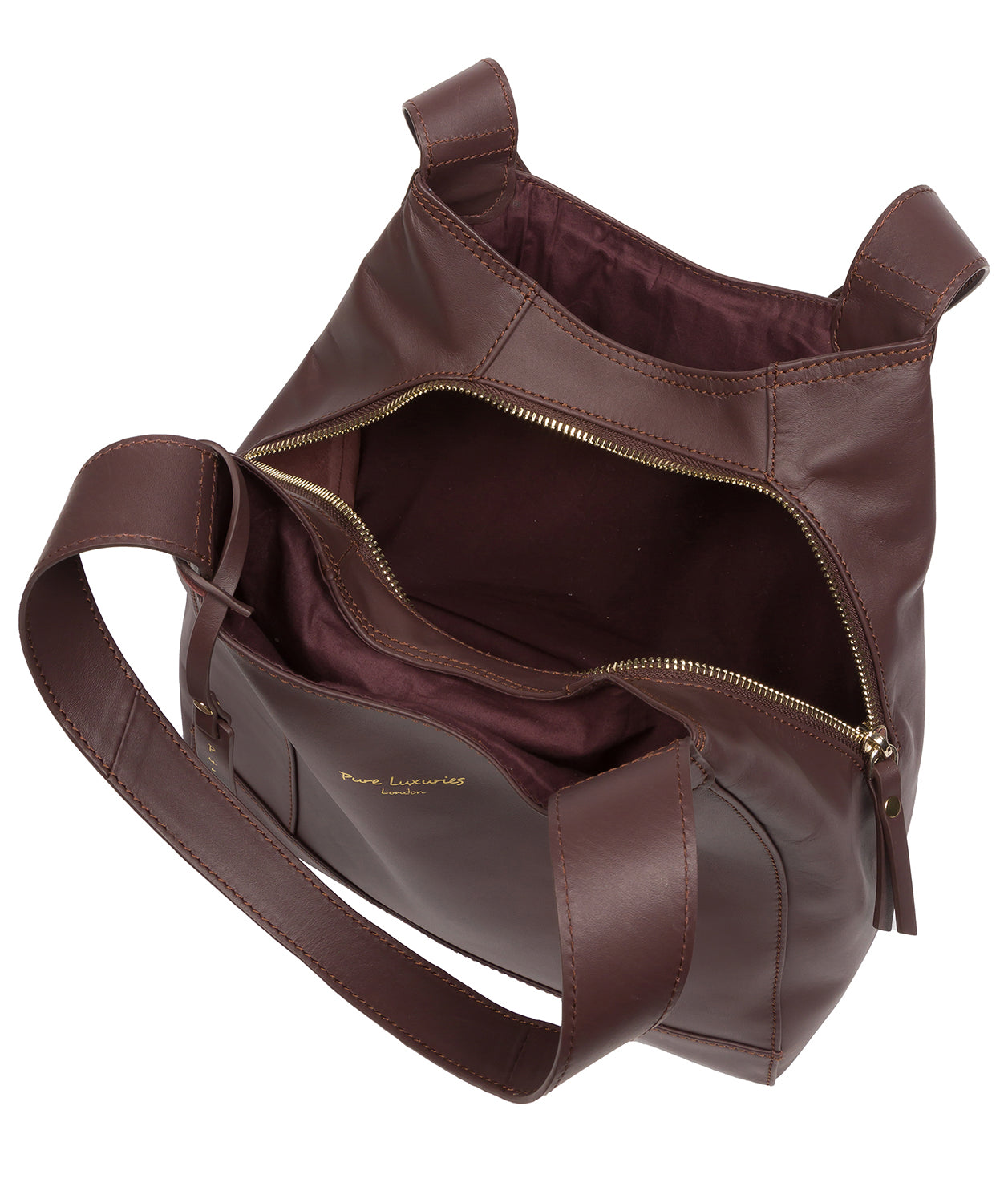 Pure Luxuries Eco Collection Bags: 'Colette' Sangria Leather Handbag