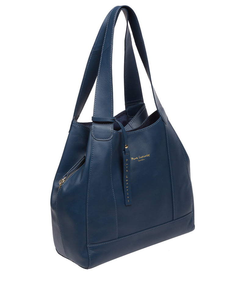 Pure Luxuries Eco Collection Bags: 'Colette' True Blue Leather Handbag