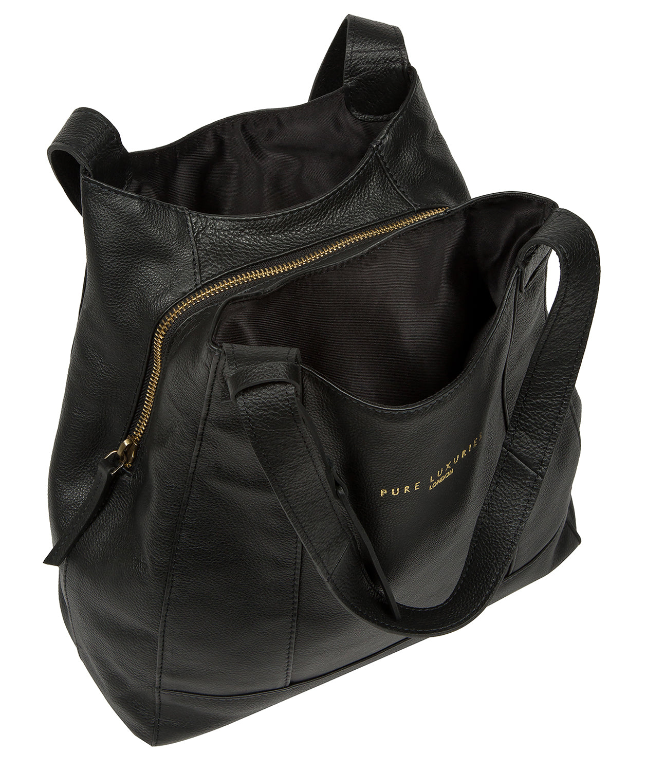 'Colette' Black Leather Handbag