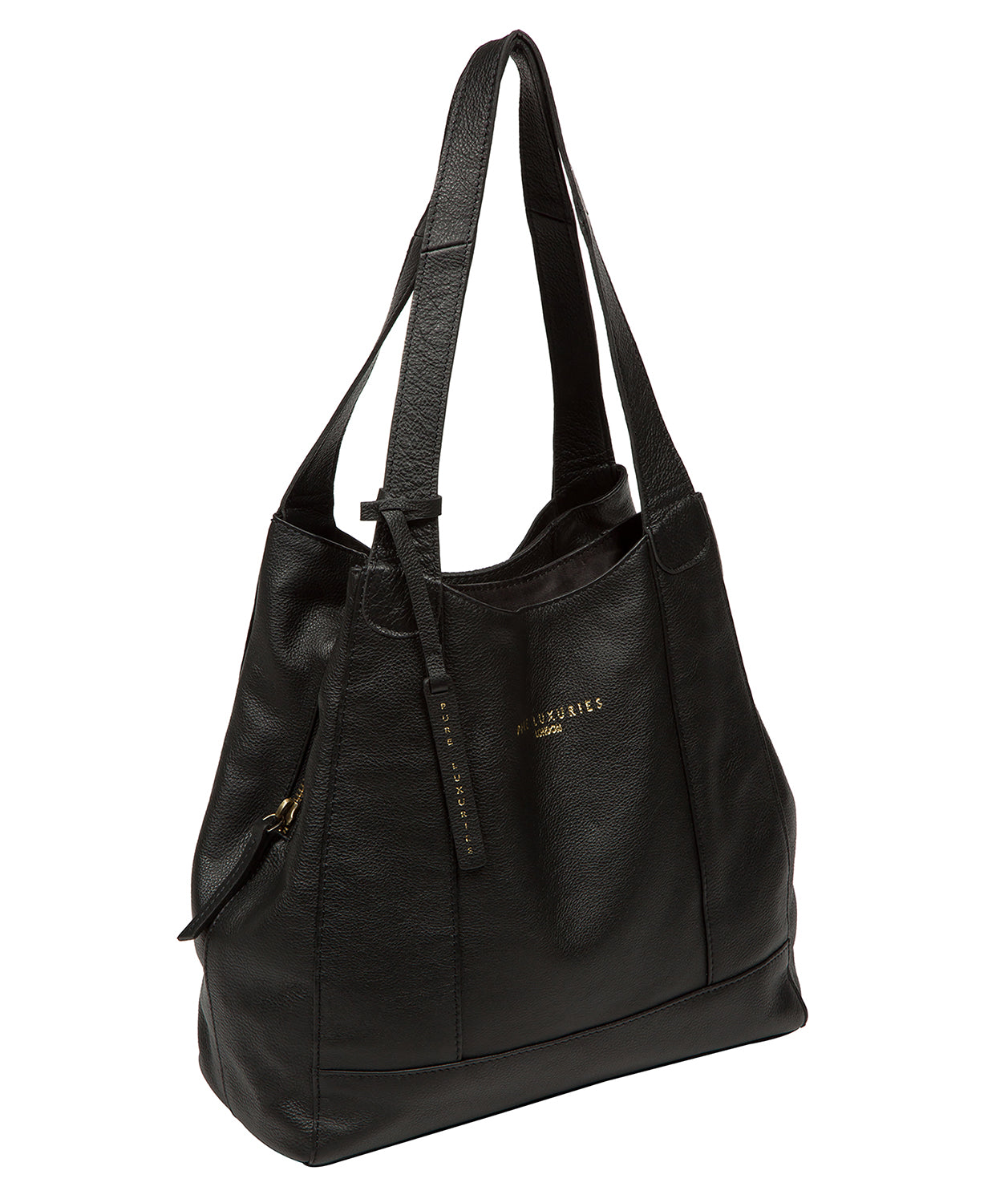 'Colette' Black Leather Handbag