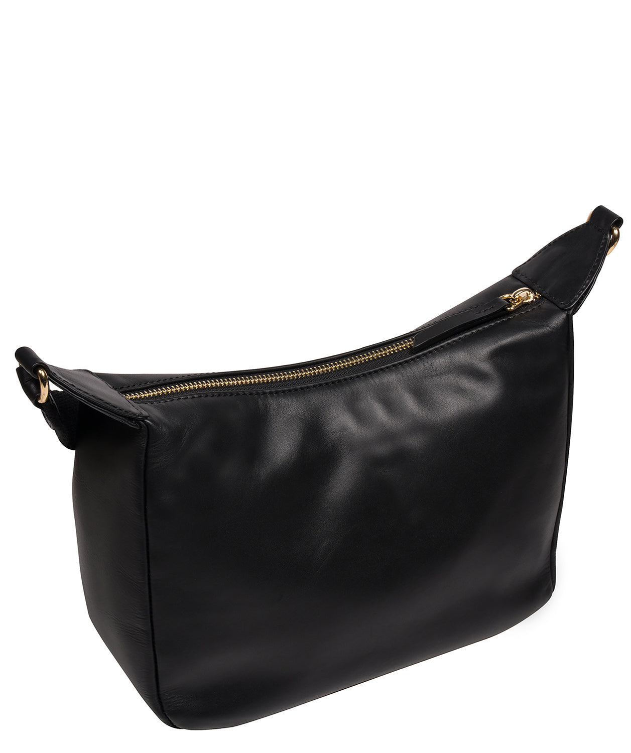 'Leonara' Black Leather Cross Body Bag