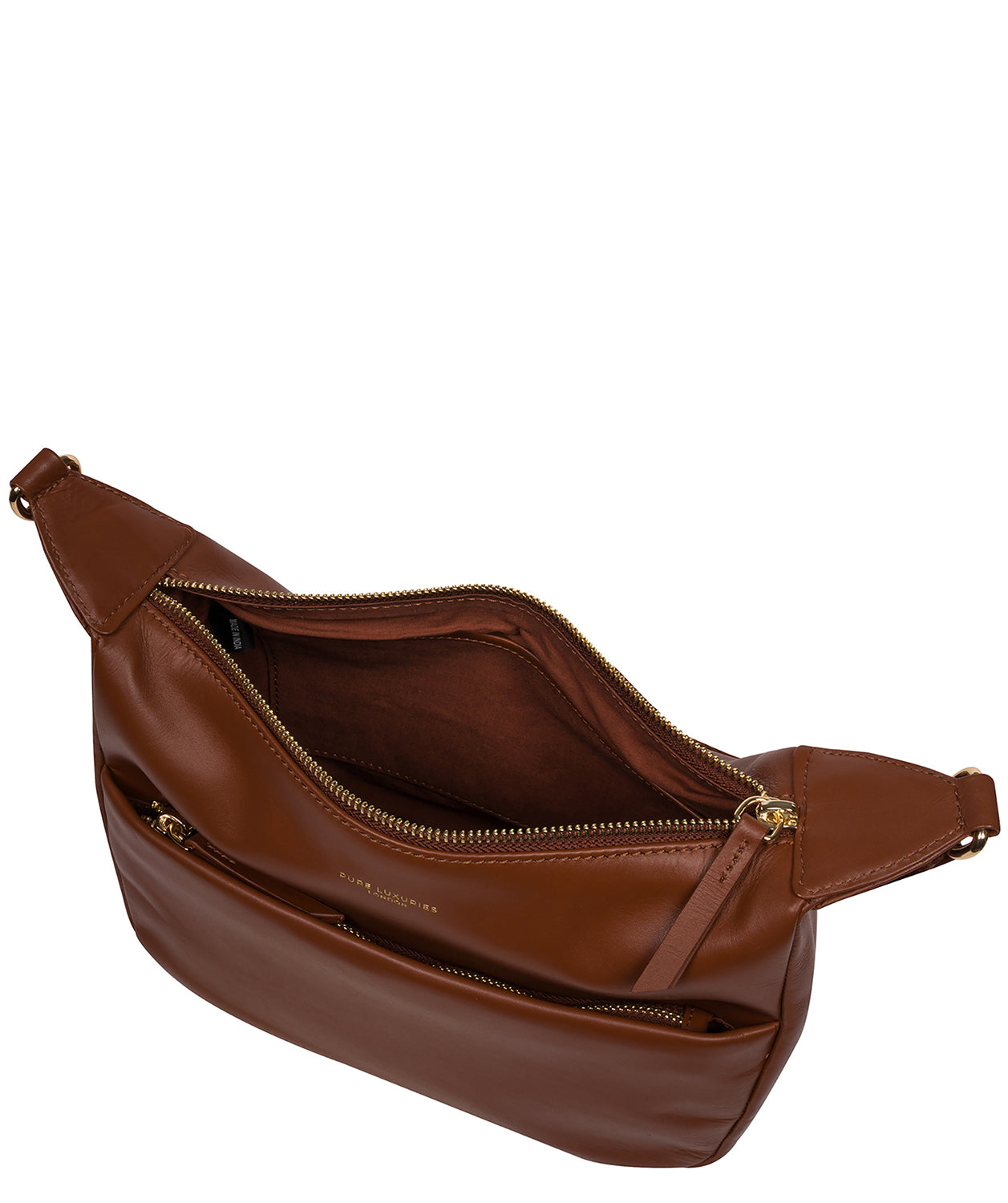 'Leonara' Caramel Leather Cross Body Bag