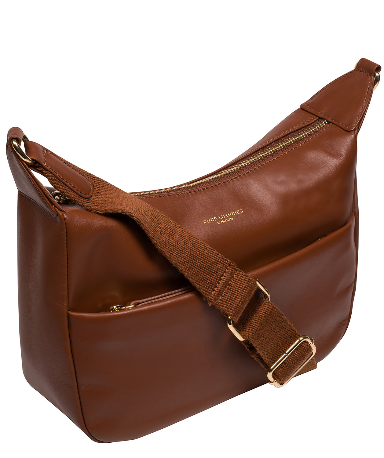 'Leonara' Caramel Leather Cross Body Bag