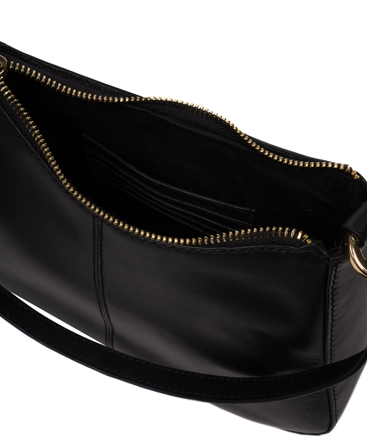 'Mable' Black Leather Evening Bag