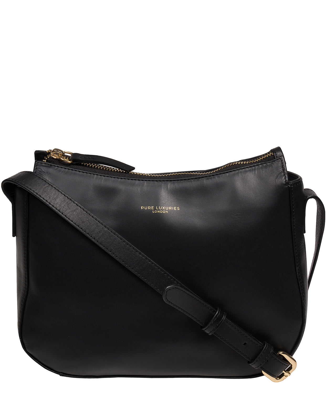 'Ashley' Black Leather Cross Body Bag