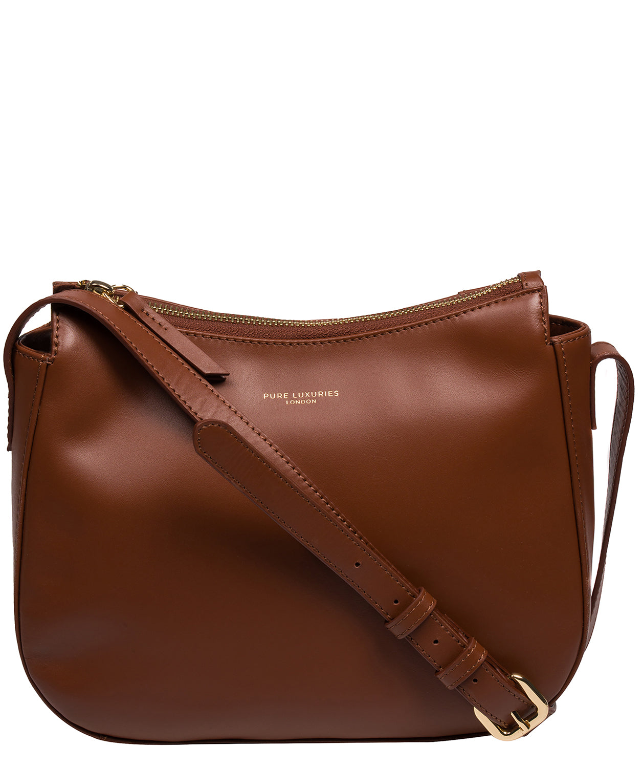 'Ashley' Caramel Leather Cross Body Bag