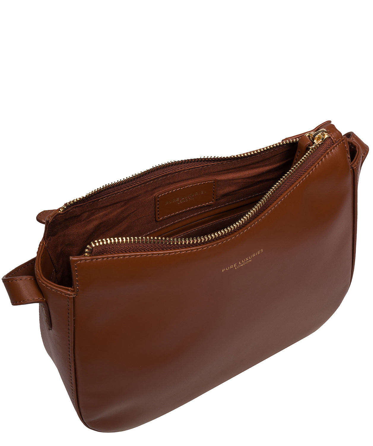 'Ashley' Caramel Leather Cross Body Bag