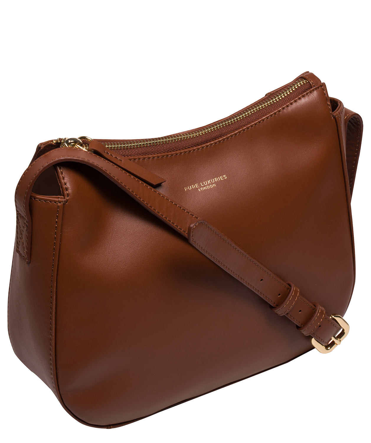 'Ashley' Caramel Leather Cross Body Bag