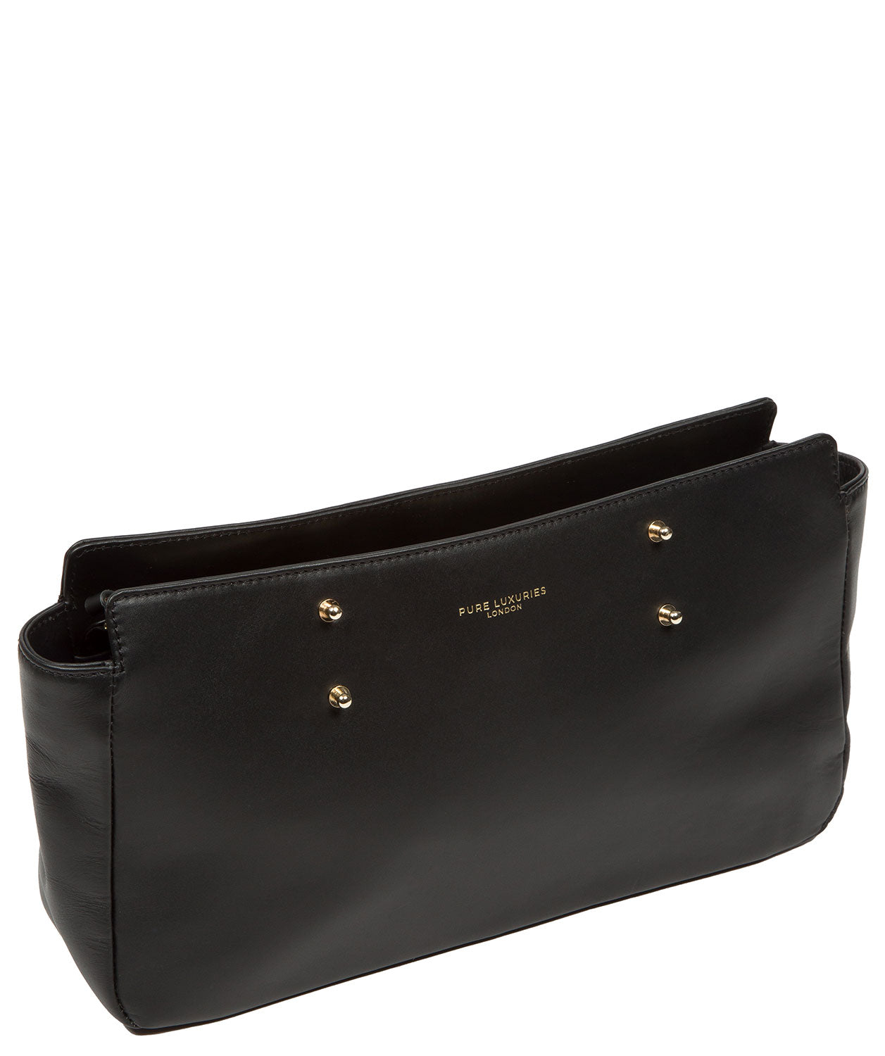 'Samantha' Black Leather Evening & Clutch Bag