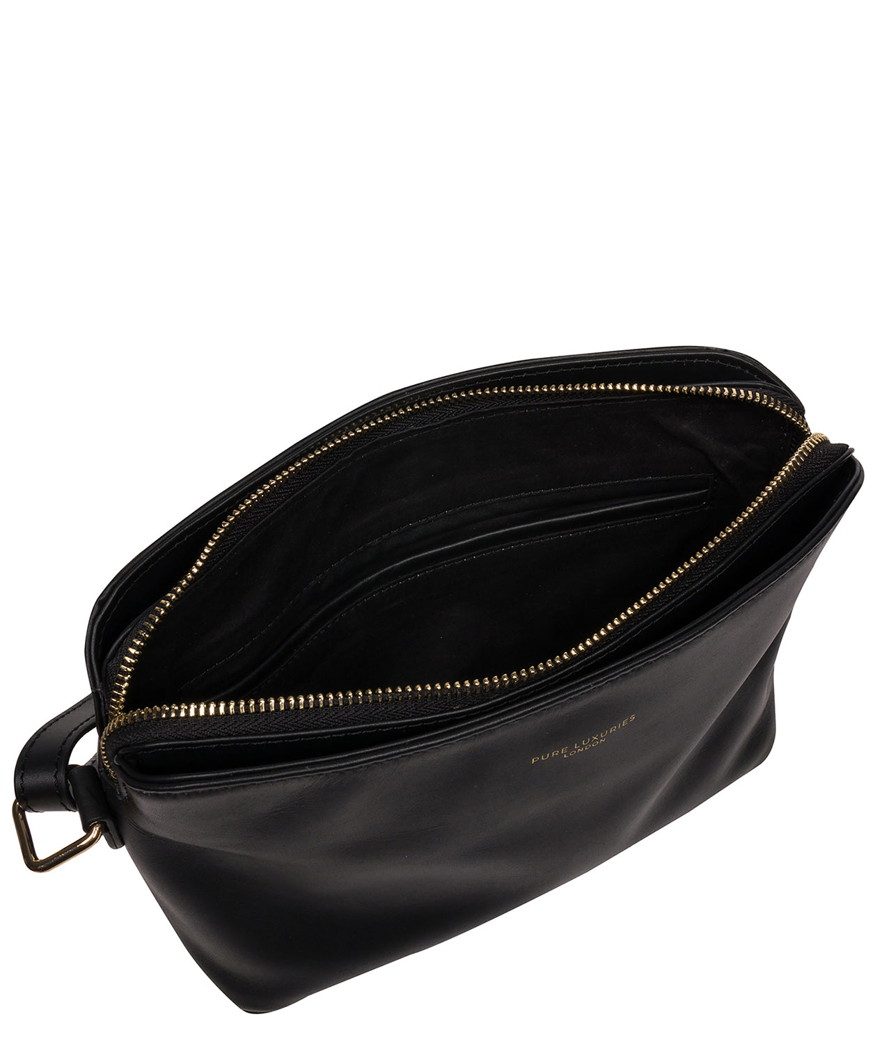 'Natalie' Black Leather Cross Body Bag