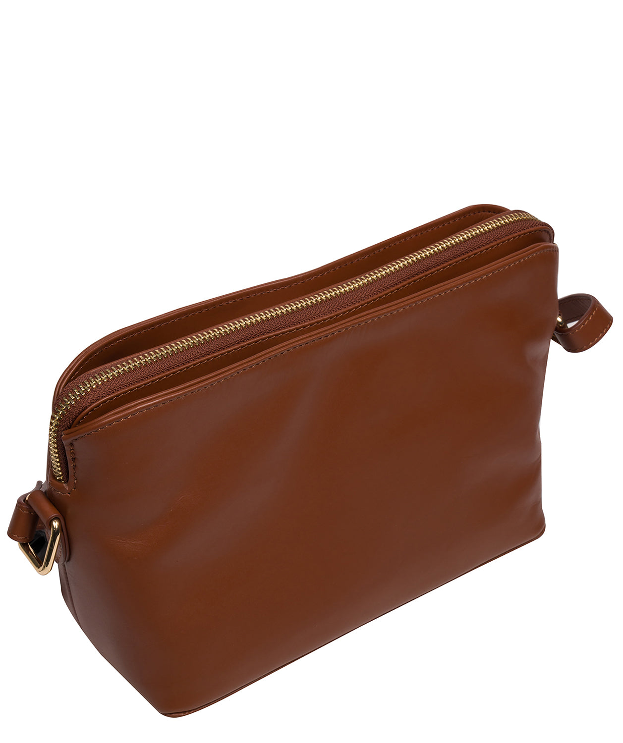 'Natalie' Caramel Leather Cross Body Bag