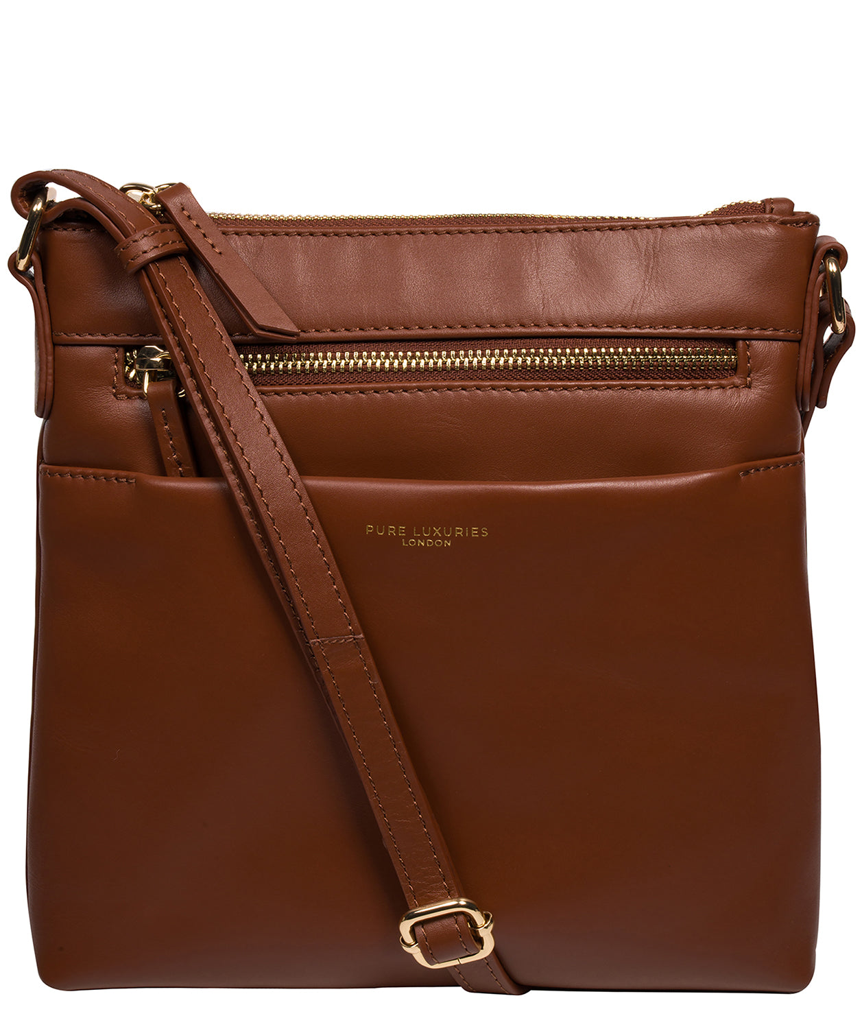 'Brooke' Caramel Leather Cross Body Bag