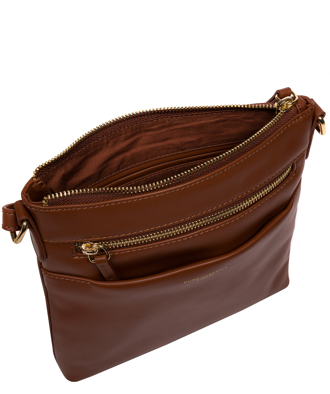 'Brooke' Caramel Leather Cross Body Bag