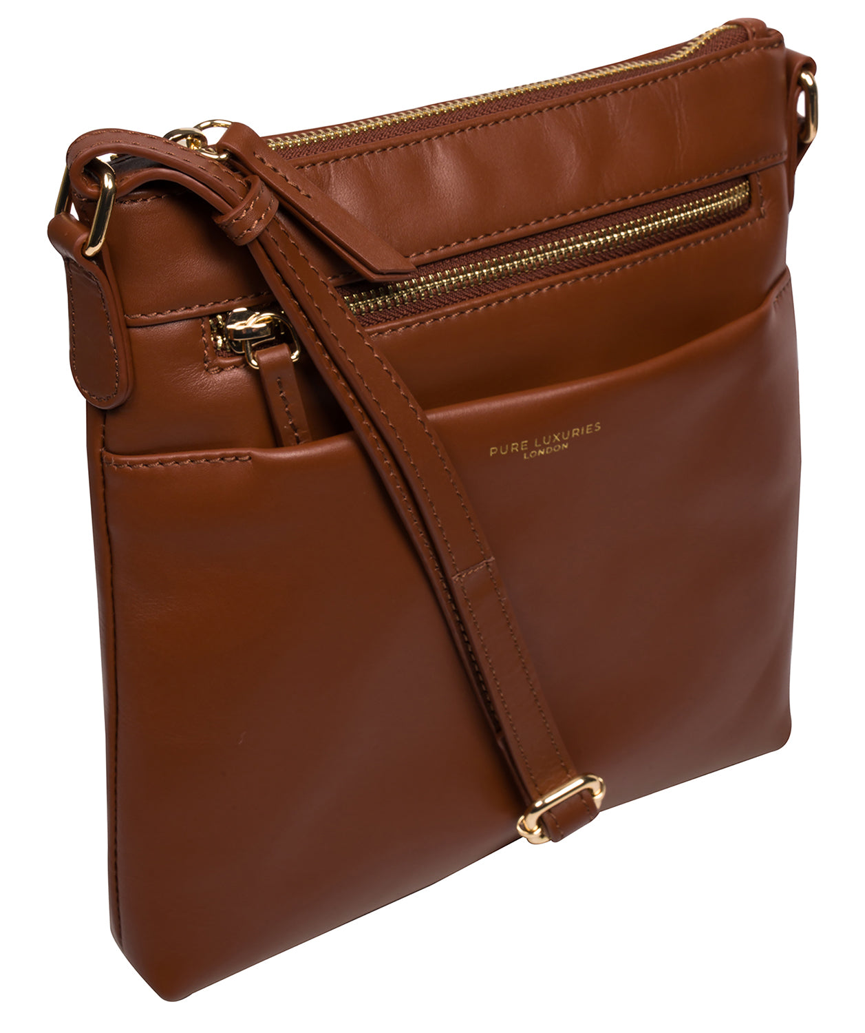 'Brooke' Caramel Leather Cross Body Bag