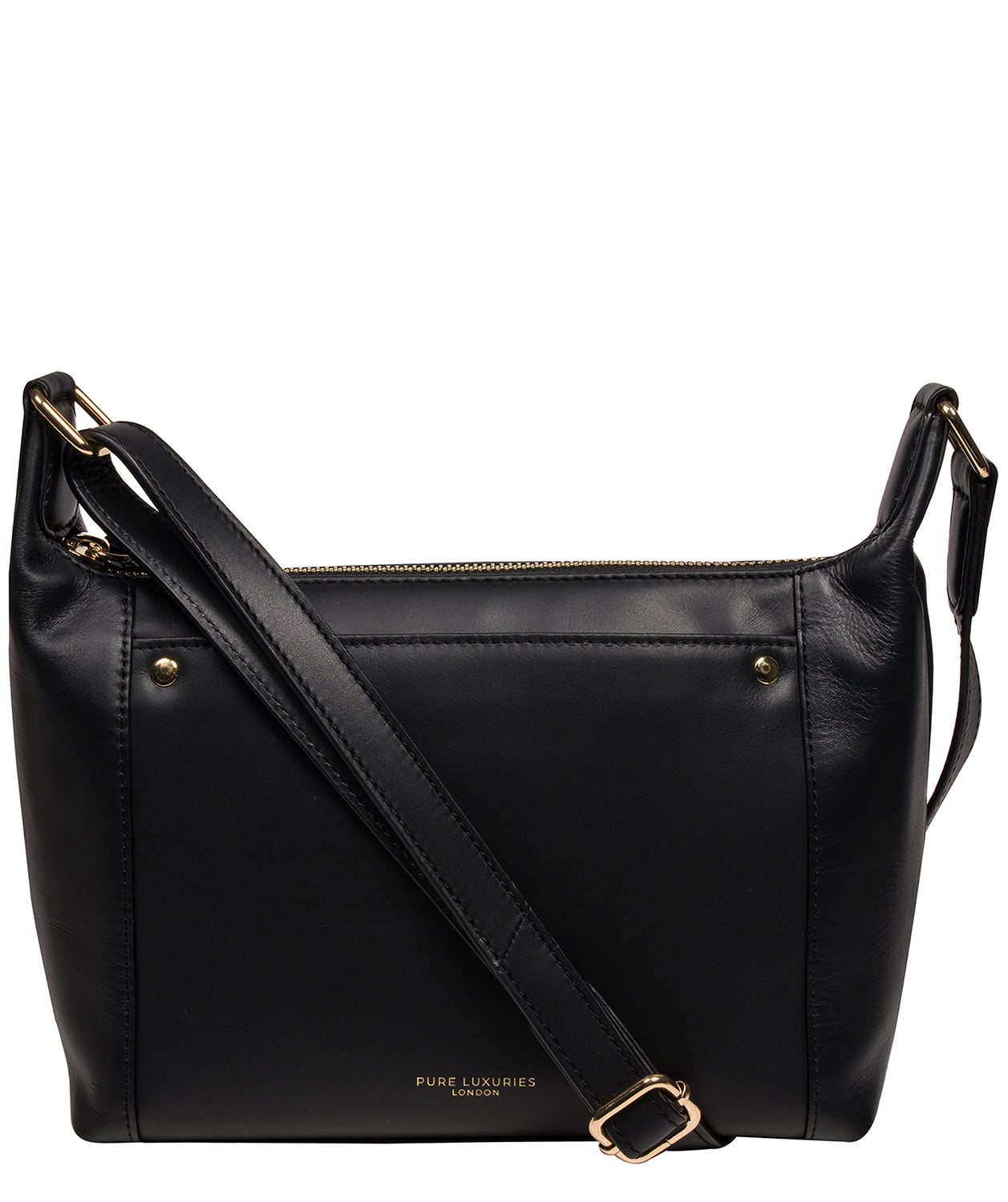 'Sofia' Black Leather Cross Body Bag