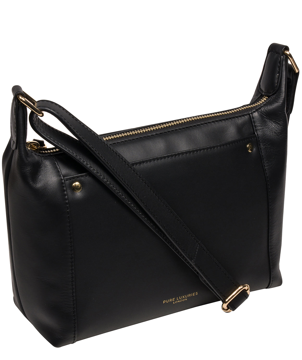 'Sofia' Black Leather Cross Body Bag