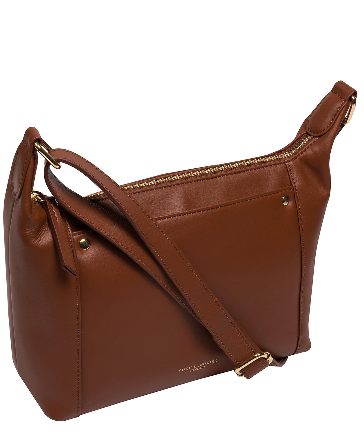 'Sofia' Caramel Leather Cross Body Bag