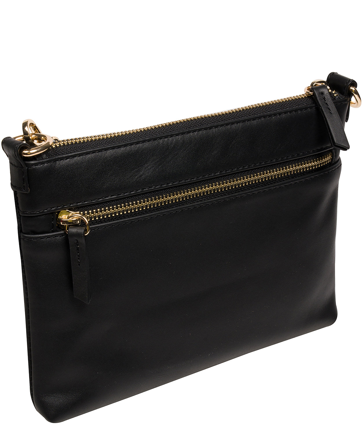 'Maria' Black Leather Cross Body Bag