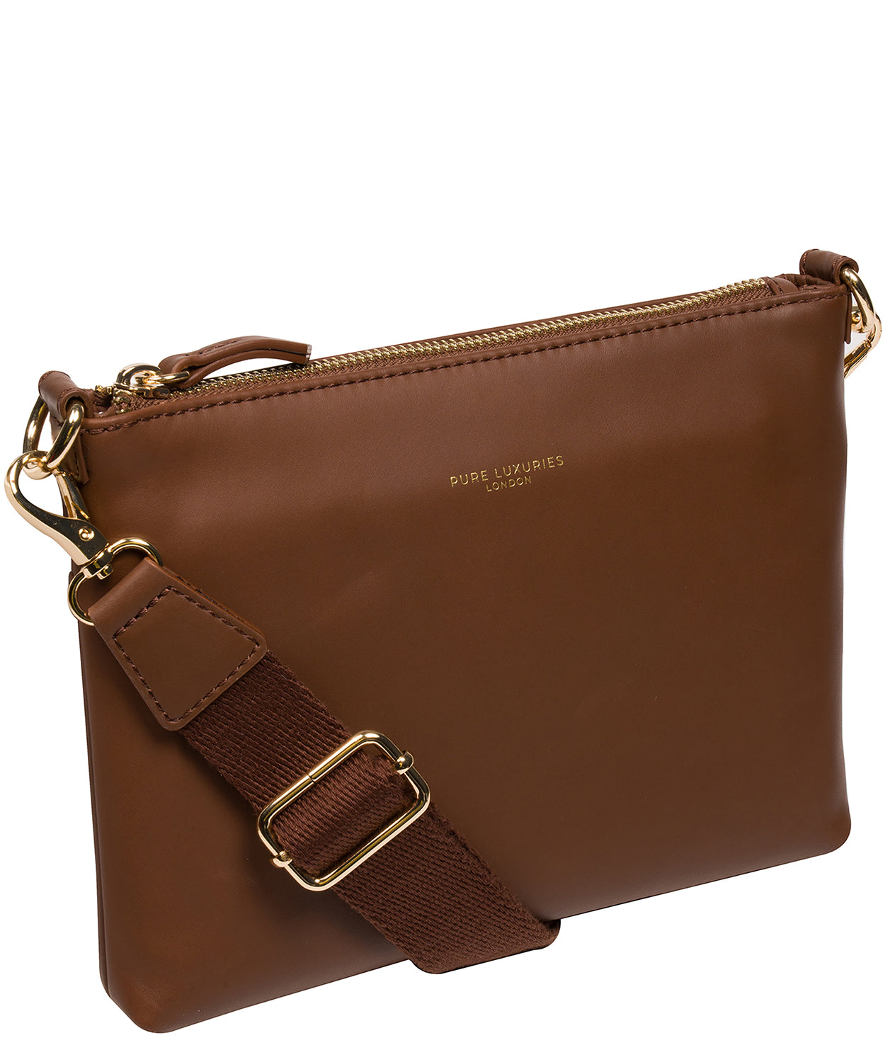 'Maria' Chestnut Leather Cross Body Bag