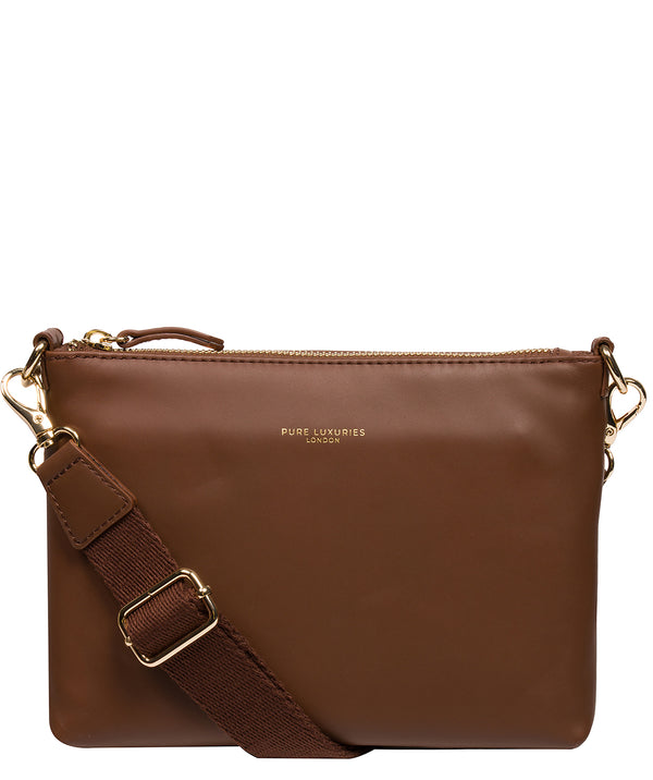 'Maria' Chestnut Leather Cross Body Bag