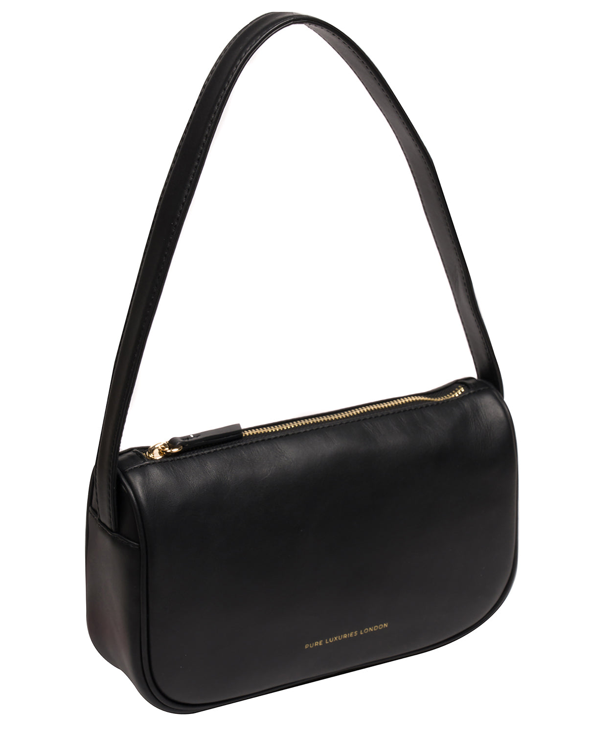 'Quinn' Black Leather Grab Bag