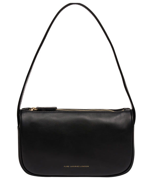 'Quinn' Black Leather Grab Bag