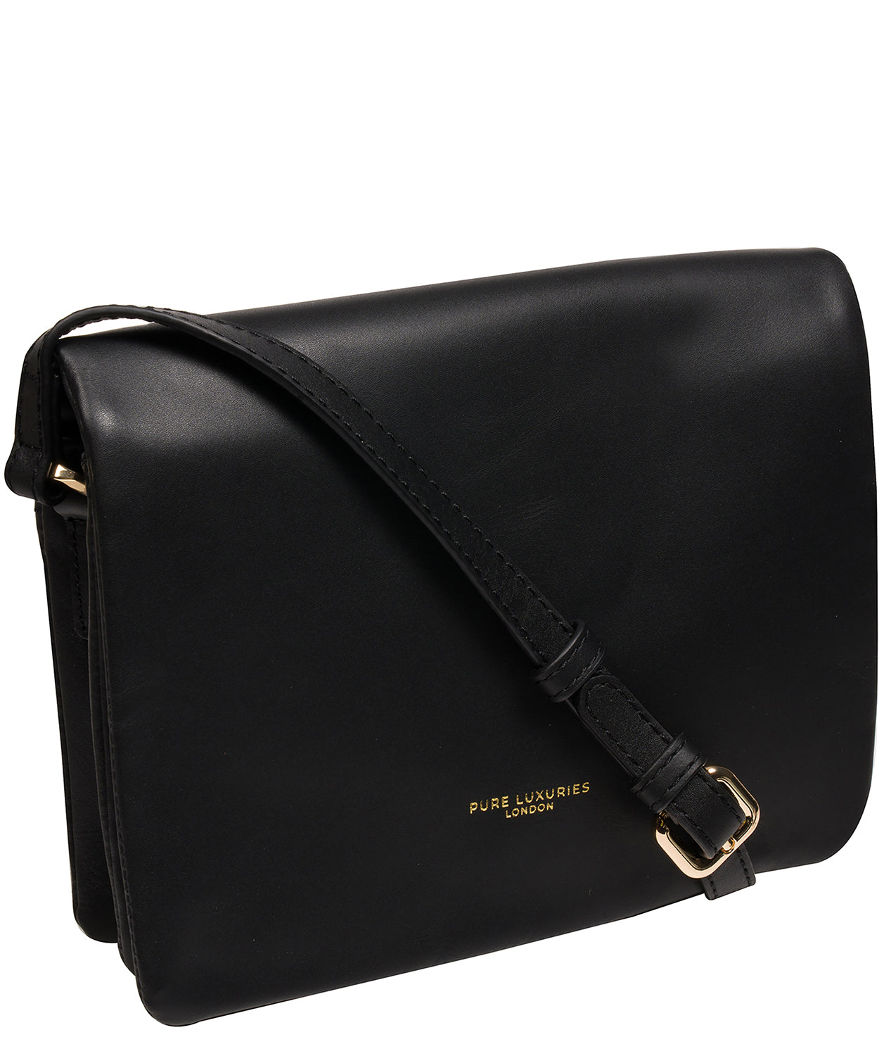 'Tammy' Black Leather Cross Body Bag