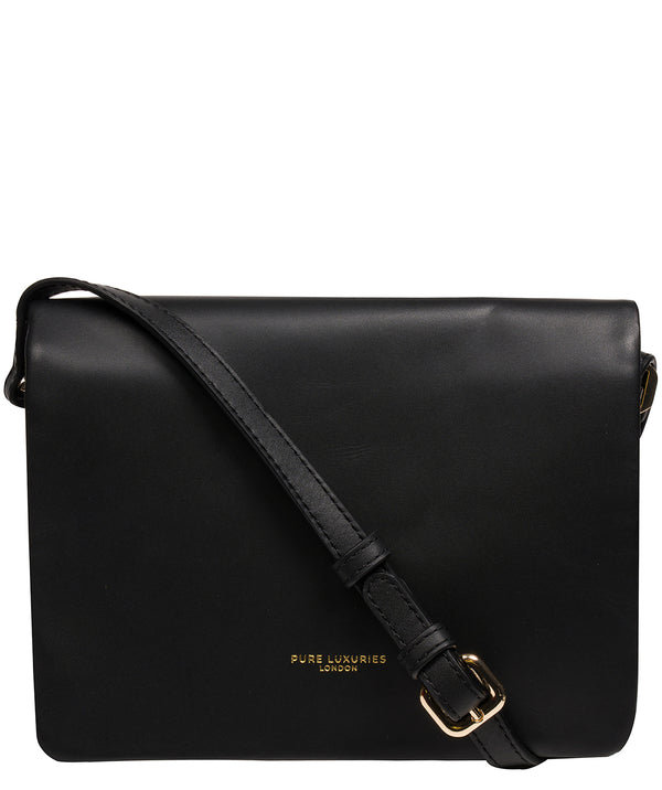 'Tammy' Black Leather Cross Body Bag