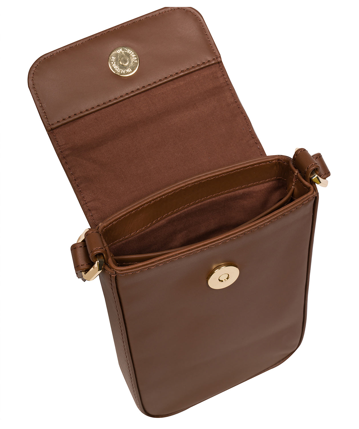 'Alexis' Chestnut Leather Cross Body Phone Bag