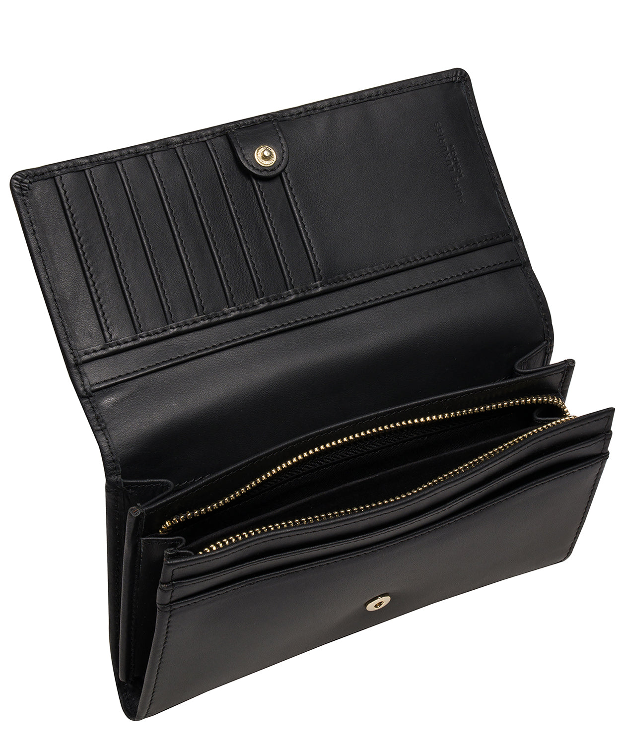 'Lola' Black Leather Bi-Fold Purse