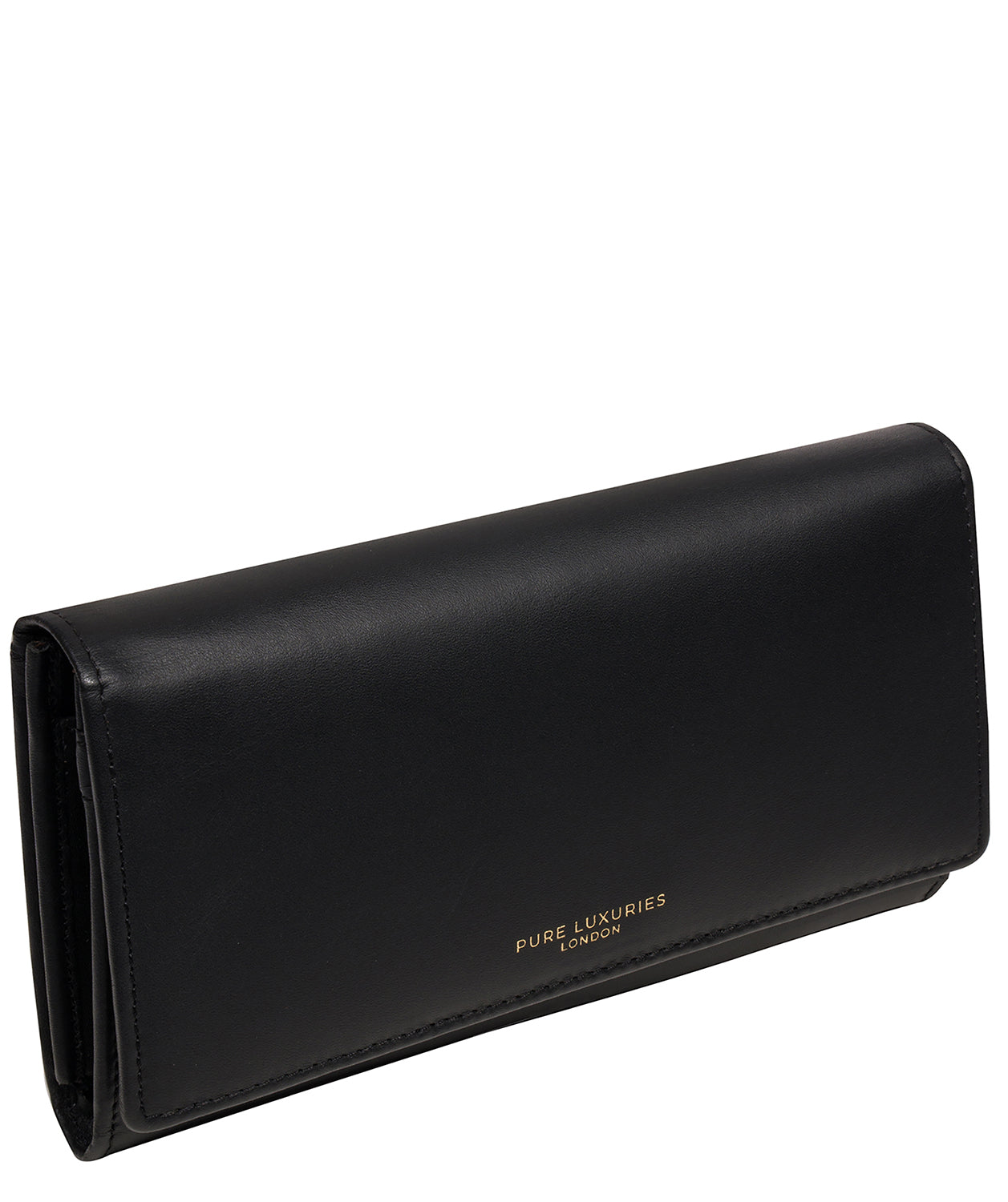 'Lola' Black Leather Bi-Fold Purse