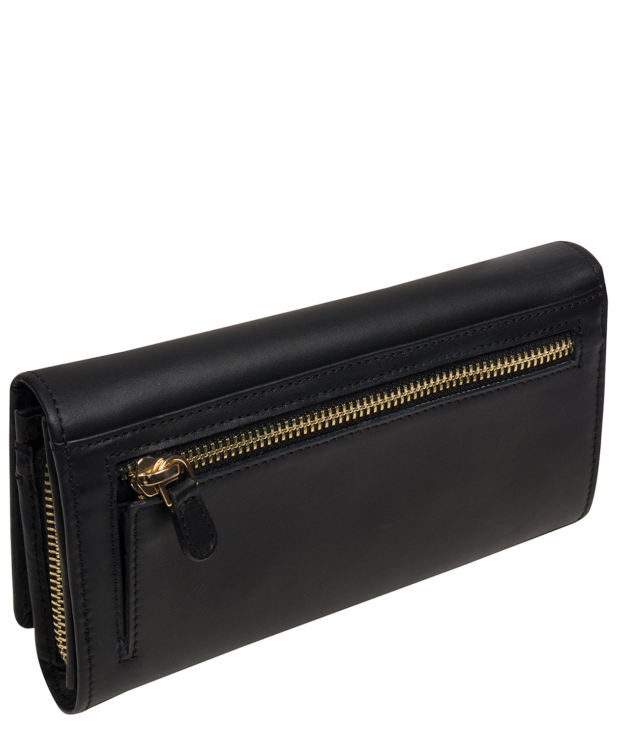 'Lola' Black Leather Bi-Fold Purse