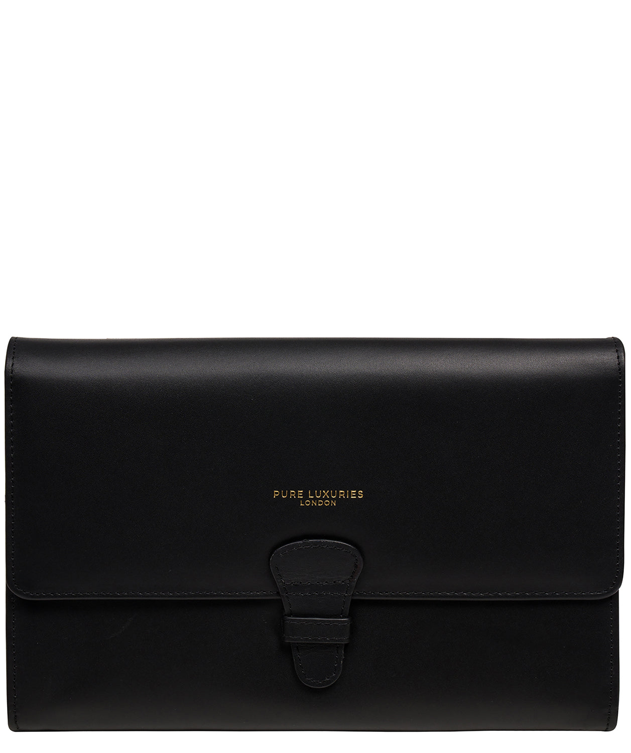 'Ellen' Black Leather Travel Wallet