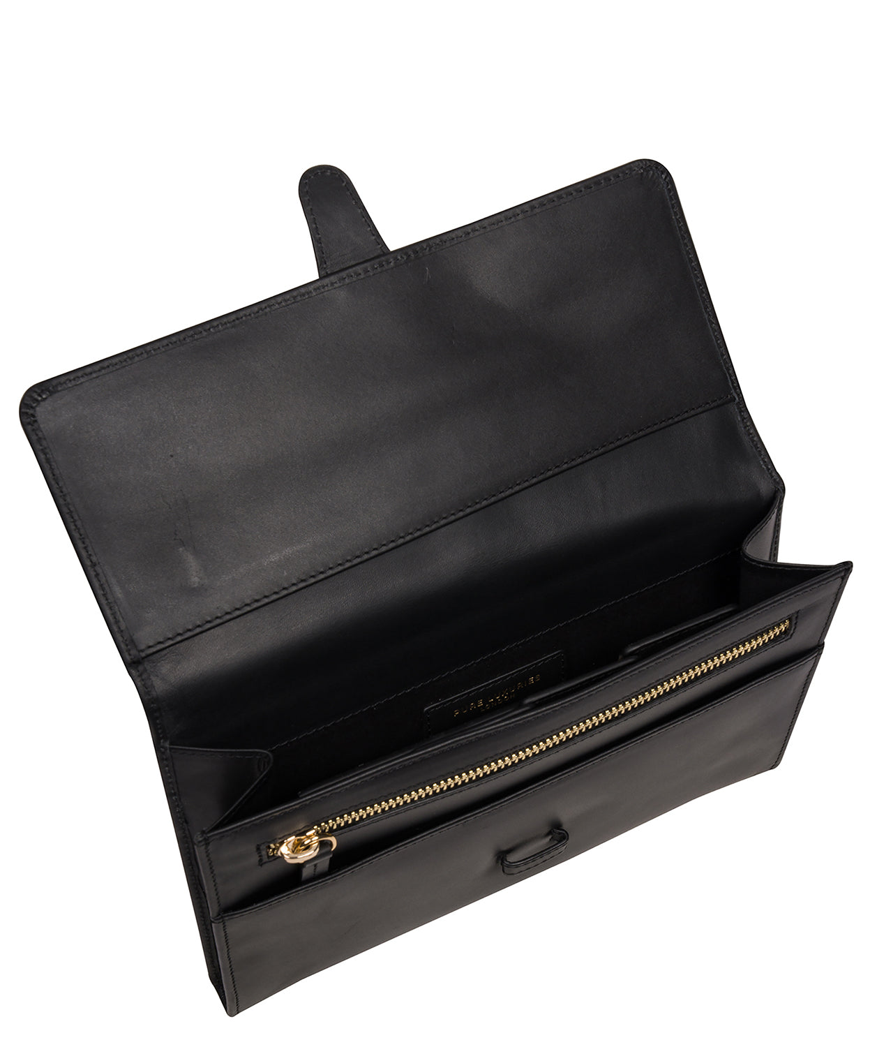 'Ellen' Black Leather Travel Wallet