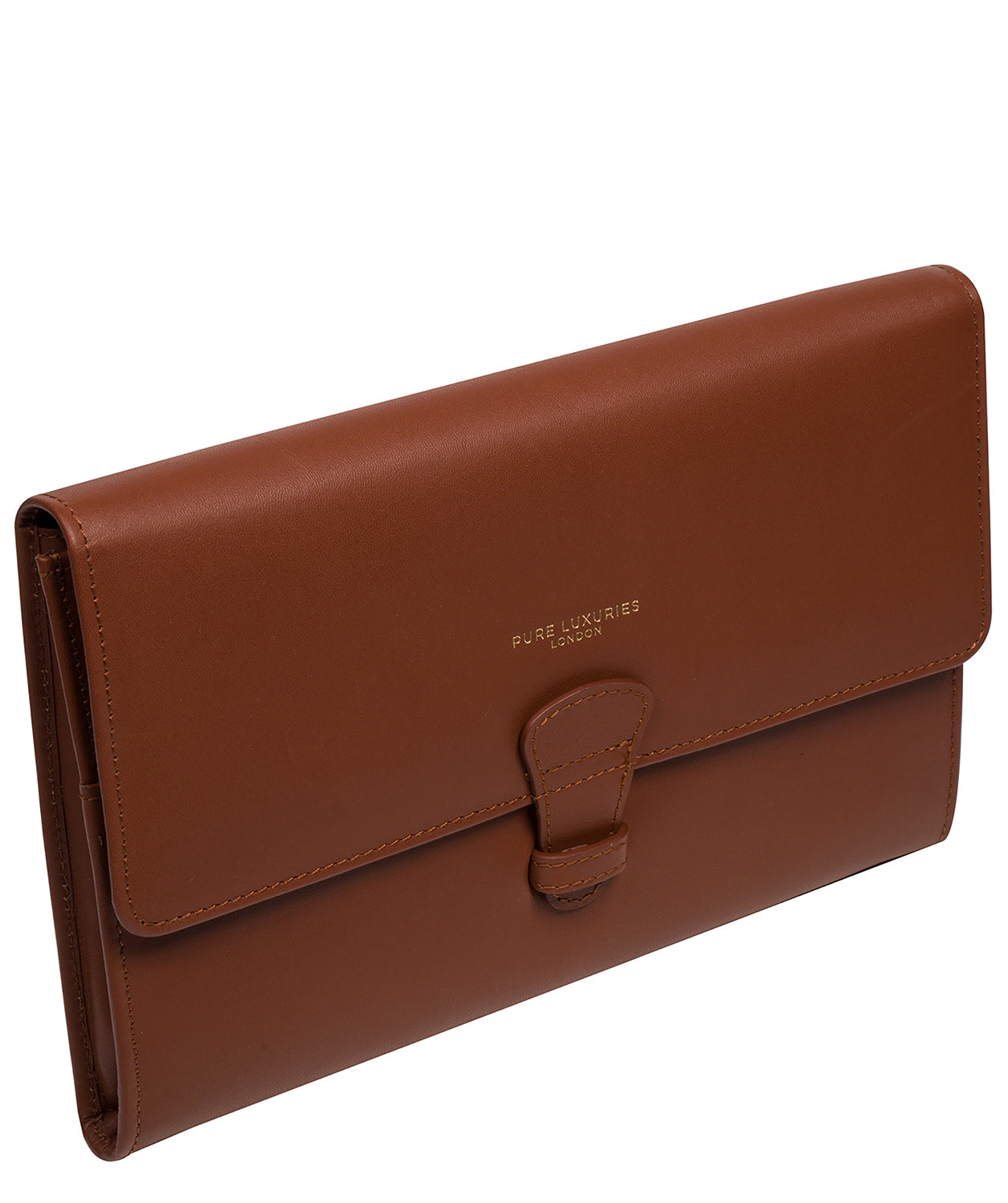 'Ellen' Caramel Leather Travel Wallet