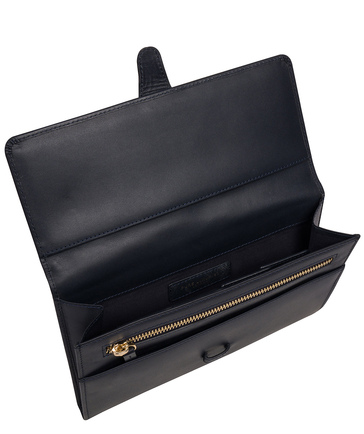 'Ellen' Dark Navy Leather Travel Wallet