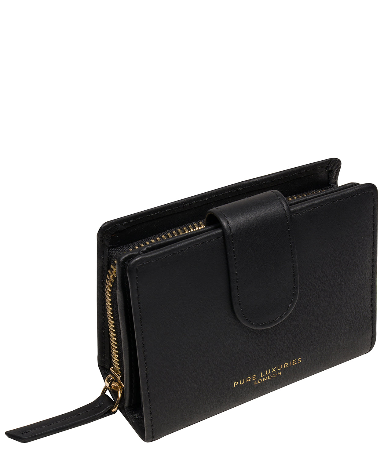 'Jody' Black Leather Bi-Fold Purse