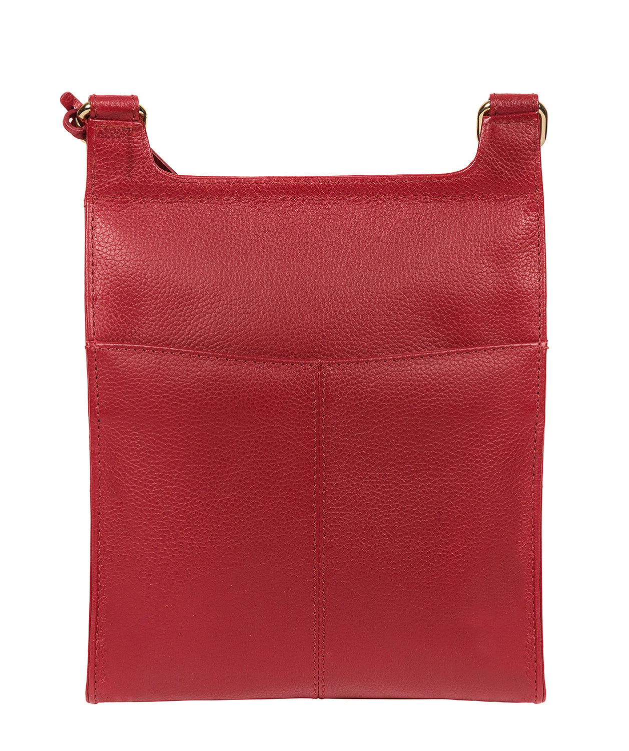 'Kempston' Deep Red Leather Cross Body Bag