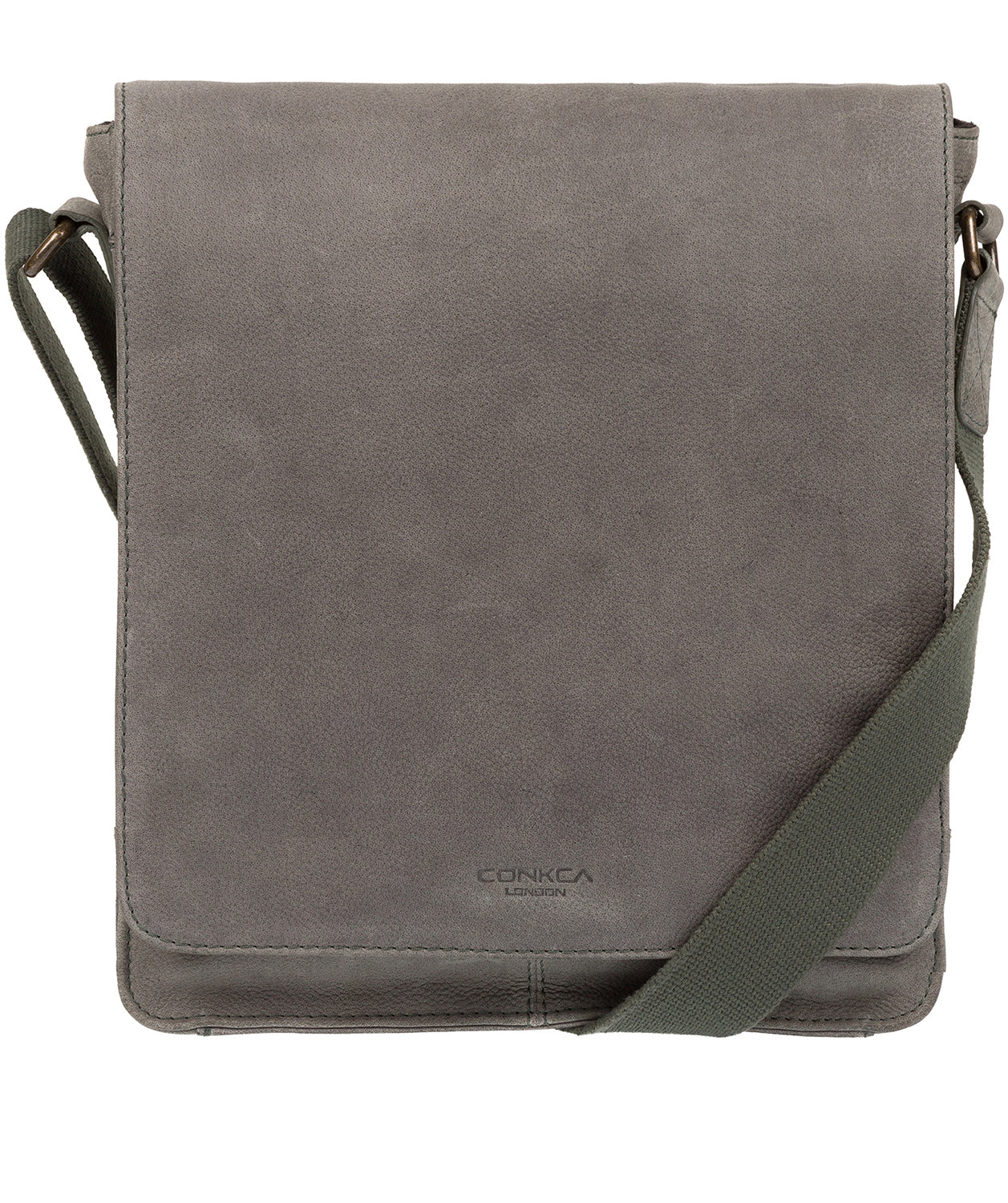 'Bowen' Vintage Grey Leather Despatch Bag