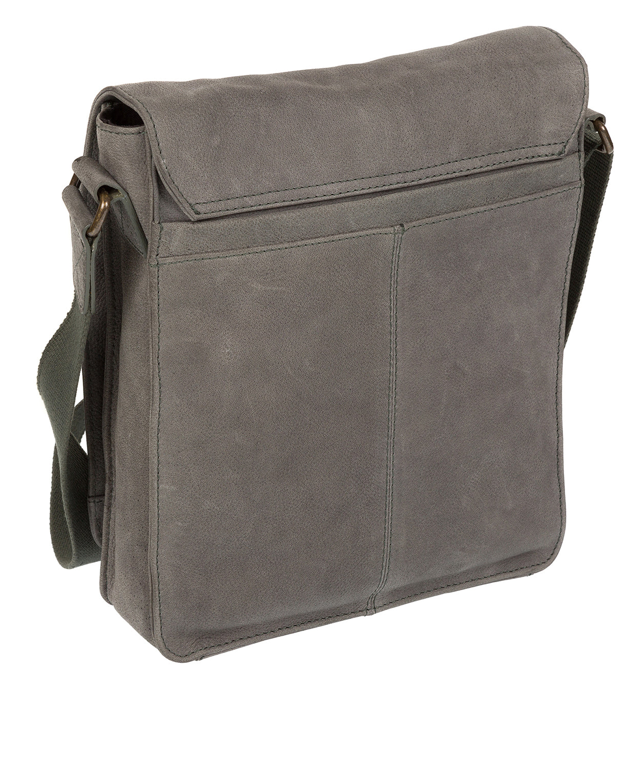 'Bowen' Vintage Grey Leather Despatch Bag