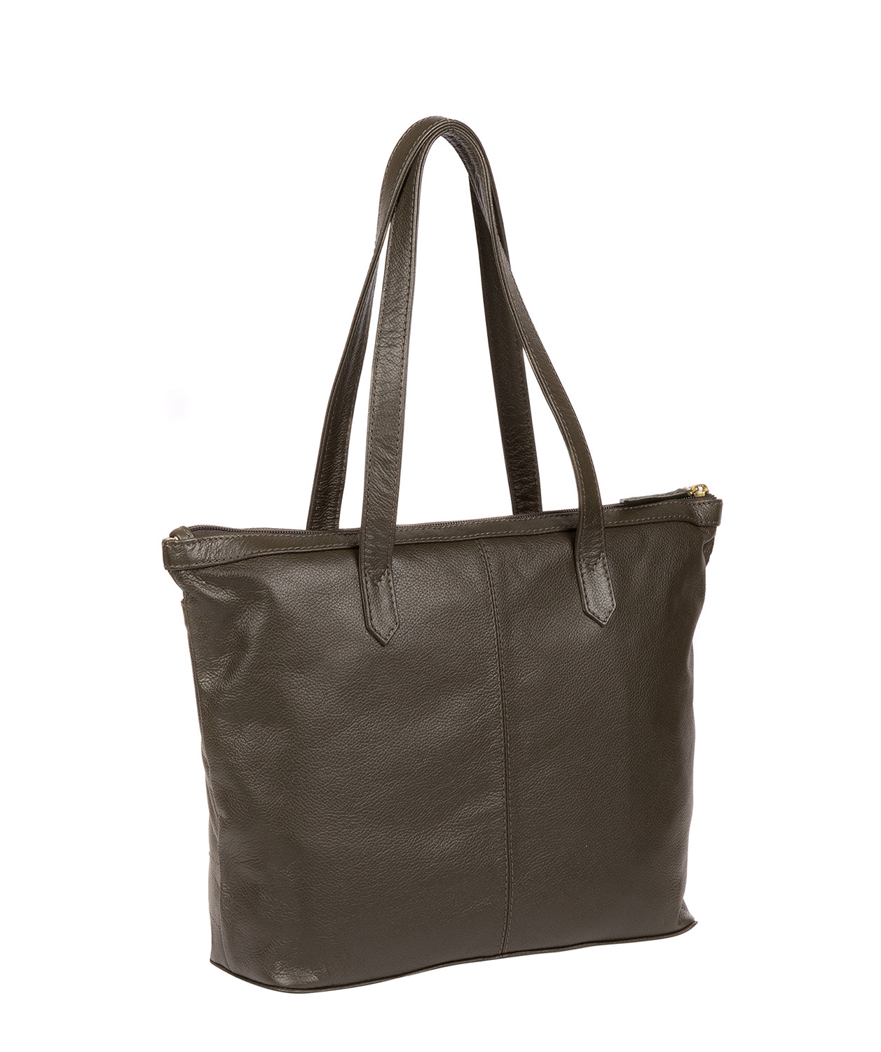 'Oriana' Olive Leather Tote Bag