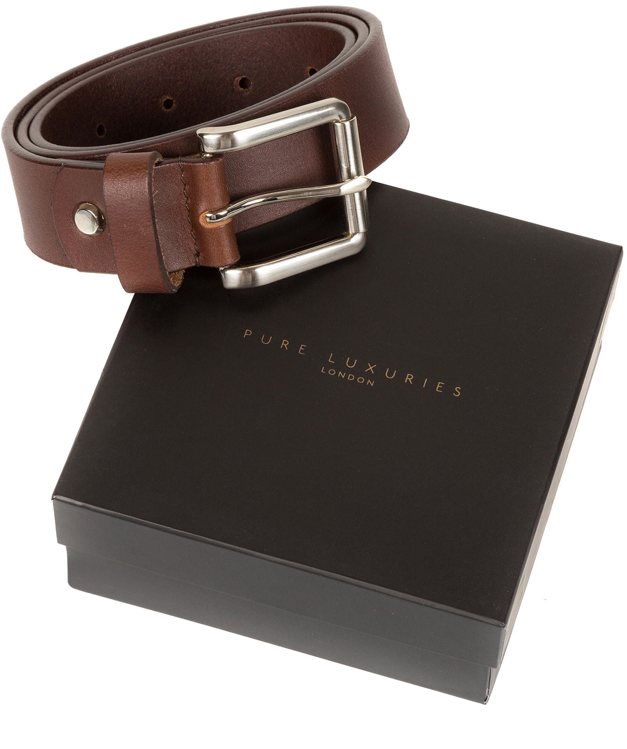 Brown Pure Luxuries Leather Men's Belt