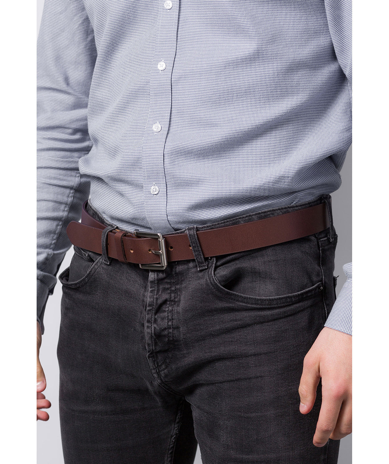 Brown Pure Luxuries Leather Men's Belt