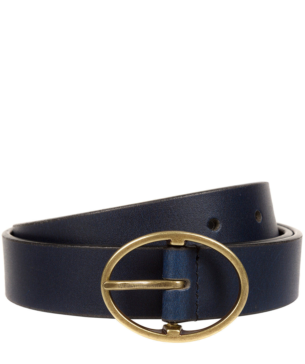 Navy Fine Leather Ladies' Belt