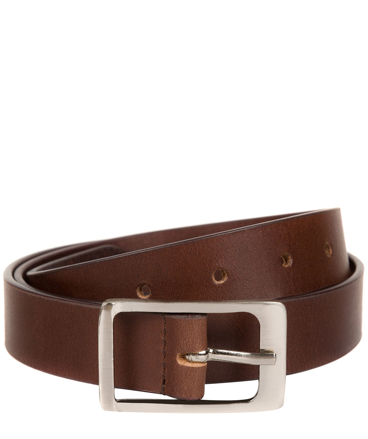 Dark Brown Genuine Leather Ladies' Belt